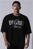  Áo Thun màu ĐEN THÊU logo Degrey DECADE màu TRẮNG kiểu dáng rộng Athlete - OVSDECADE 