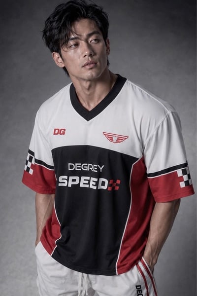  Áo Degrey Jersey Mesh Fabric Race Red - JERMESHRACEDO 