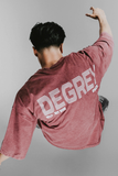  Áo Thun màu wax đỏ Degrey kiểu dáng rộng in logo - OVSWAXDO 