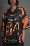  Áo thun Degrey Jersey Striker 84 cổ tim màu cam in hình thời trang thể thao - JERSTRIC 