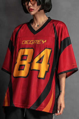  Áo thun thể thao màu đỏ Degrey Jersey Velocity 84 cổ tim - VELODO 