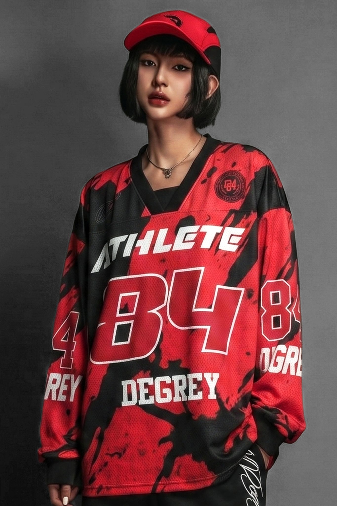  Áo Sweater Degrey Athlete màu đỏ cam Poly - SWEDOCAM 