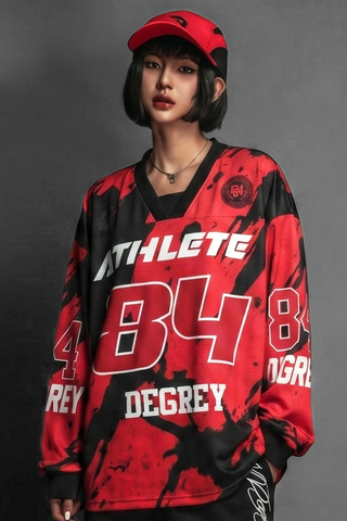  Áo Sweater Degrey Athlete màu đỏ cam Poly - SWEDOCAM 