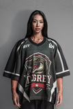  Áo thun thể thao màu xanh Degrey Jersey Rex 84 cổ tim - JERREX 