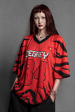  Áo thun thể thao màu cam TIGER Degrey Jersey 84 cổ tim - JERTIGE 