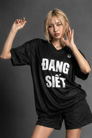  Áo thun màu ĐEN Degrey Jersey ĐANG SIẾT 84 cổ tim - JERSIET 