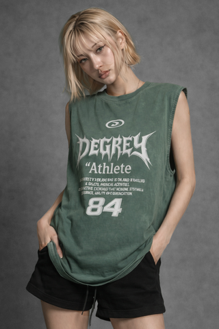  Áo ba lỗ Tank Top Degrey Cotton WAX GREEN Tee Athlete - TANKWAXG 