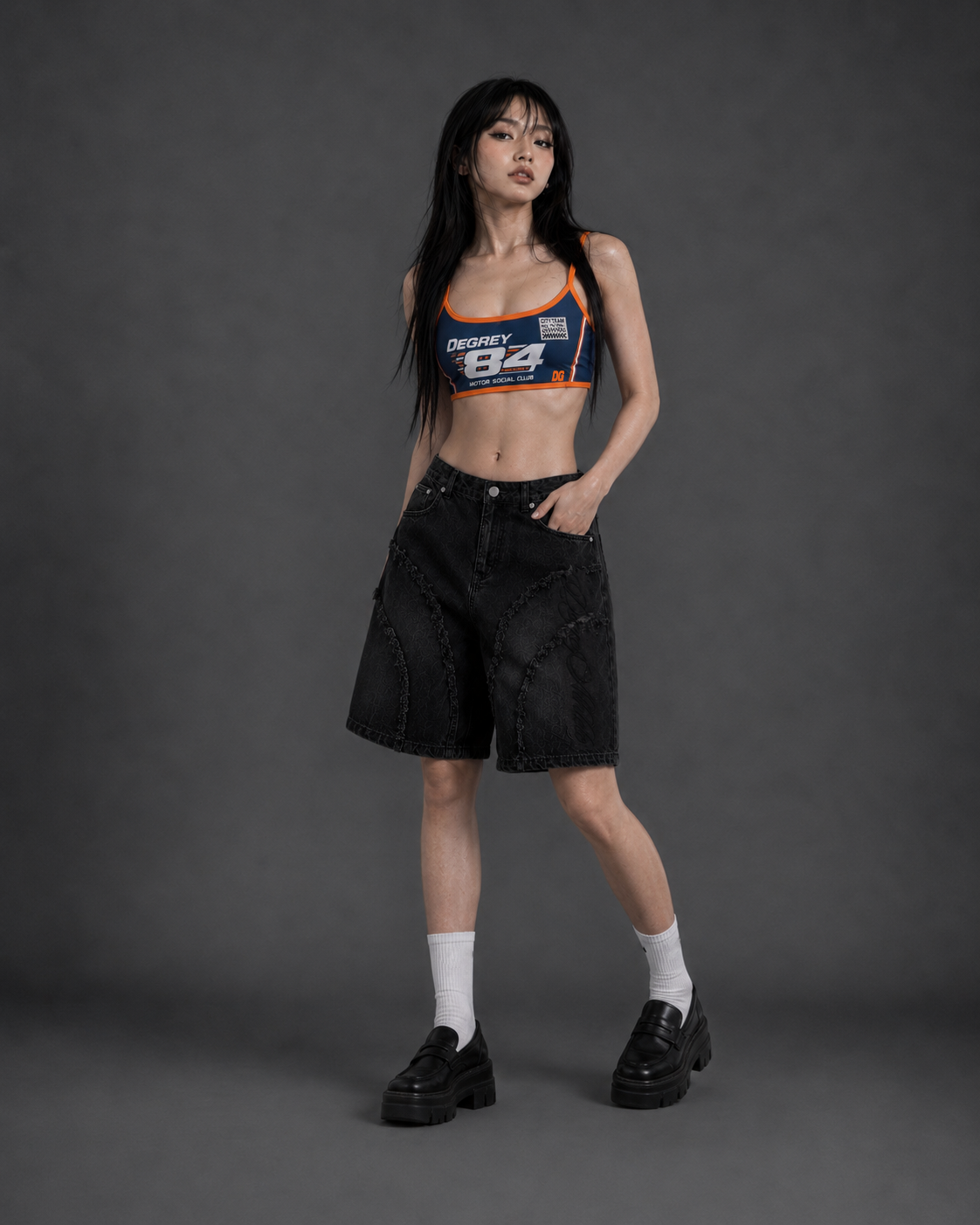  Áo Degrey Gym Sport Bra màu Navy Cam thể thao - BRANACA 