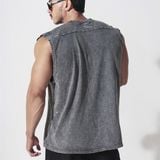  Áo ba lỗ Tank Top Degrey Cotton WAX XÁM Big Logo - TANKWAXXAM 