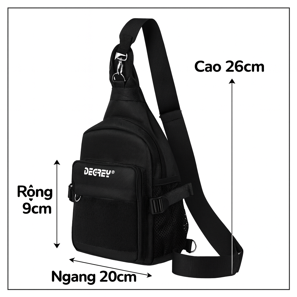  Túi Degrey Powerload Bag Black Canvas 1680D - POWBAG 