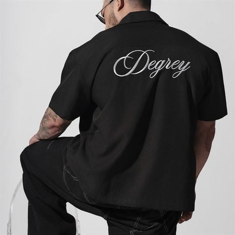  Áo sơ mi màu đen Degrey Shirt Basic Logo - SHIRTLOGO 