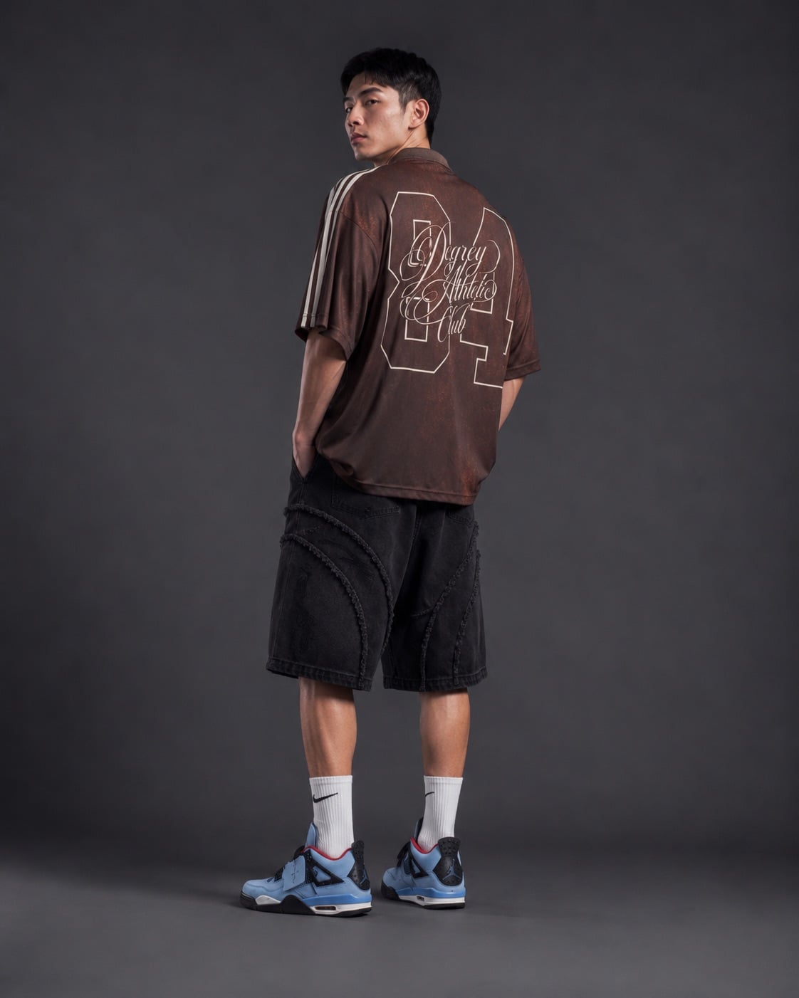  Áo Thun Jersey Mesh màu Nâu Degrey Athletic Club Lace-Up - JERNAU 