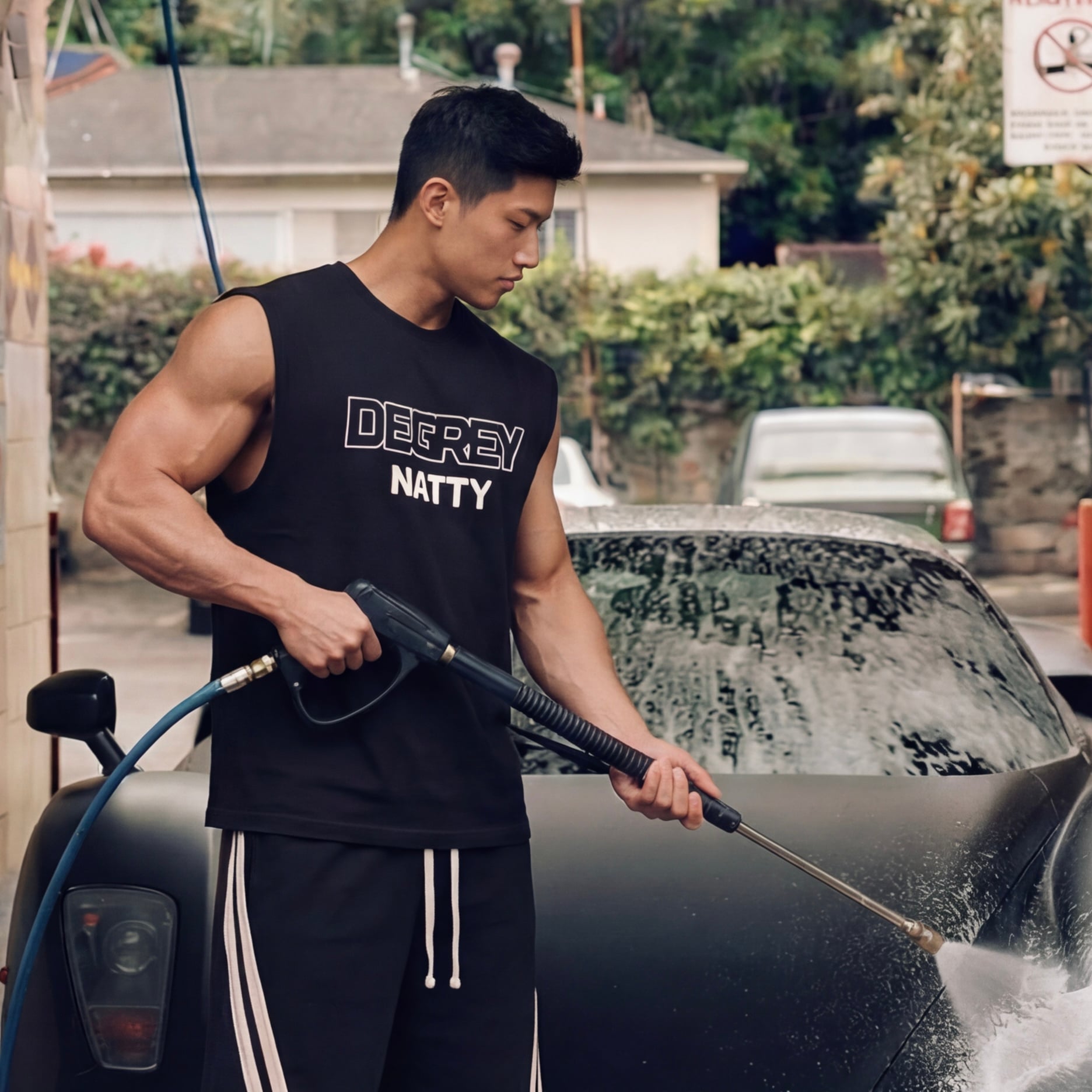  Degrey NATTY áo ba lỗ Tanktop Cotton màu ĐEN - TANKNATTY 