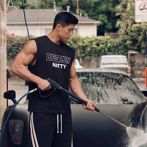  Degrey NATTY áo ba lỗ Tanktop Cotton màu ĐEN - TANKNATTY 