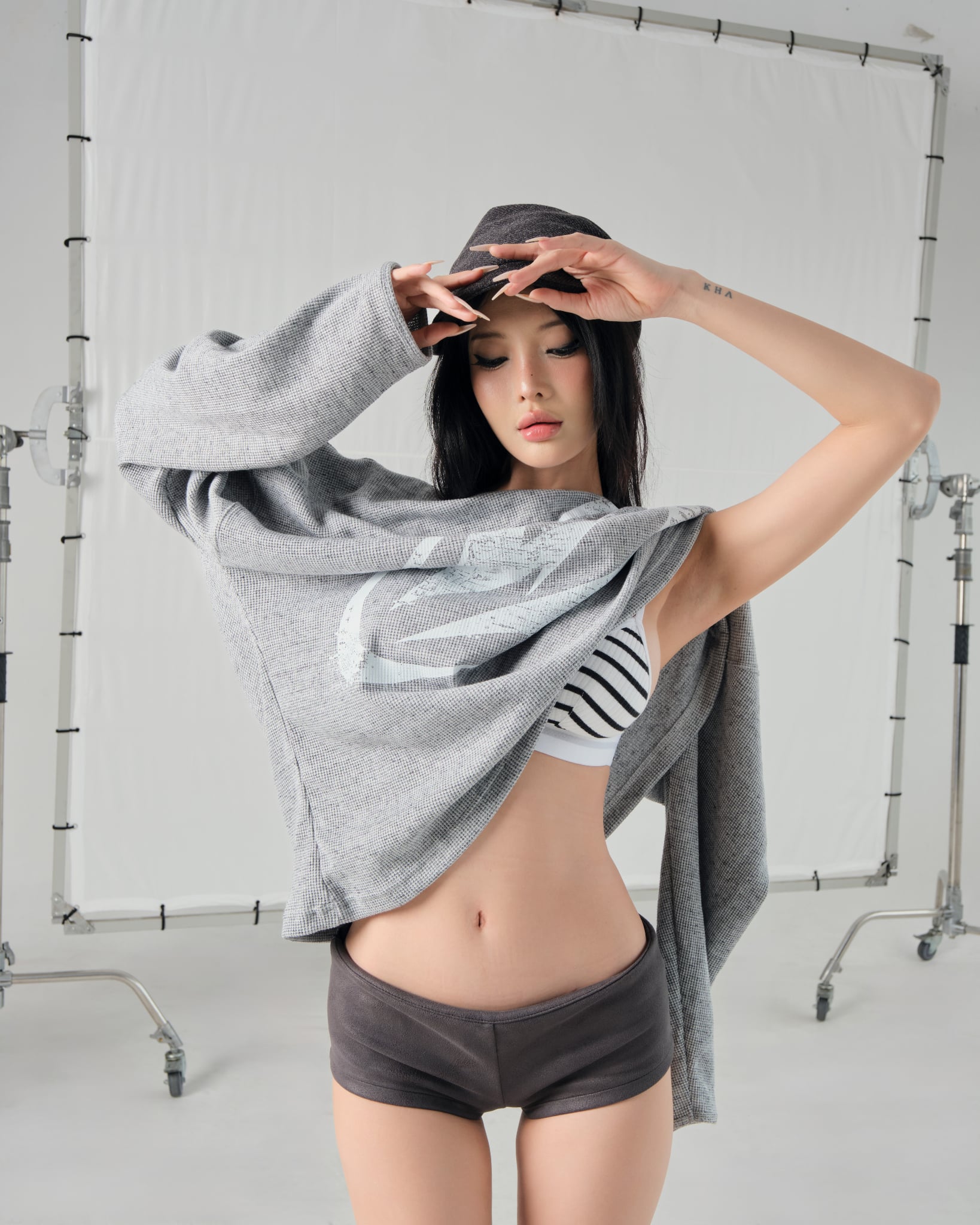  Áo Thun Longsleeve WAFFLE GREY in 2 mặt - WAFGREY 