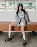  Áo Thun Longsleeve WAFFLE GREY in 2 mặt - WAFGREY 