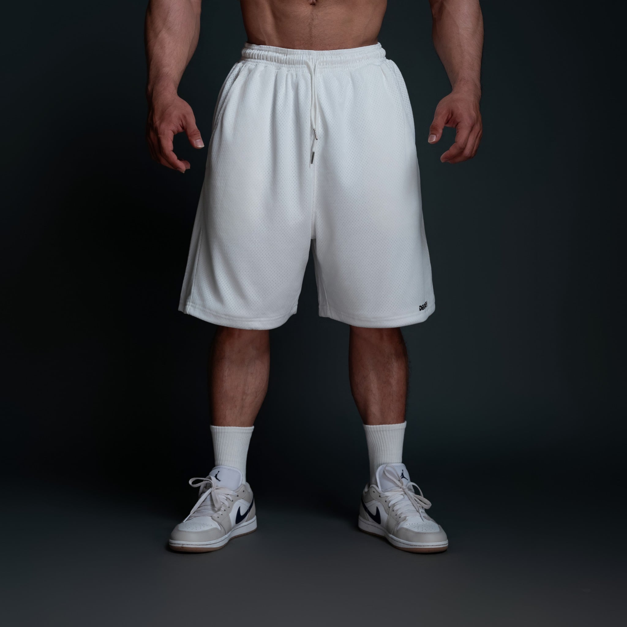  Quần Degrey màu TRẮNG basic thể thao vải lưới 2 lớp - PABATRA 