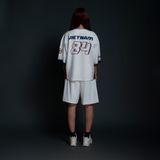  Áo khoác sơmi Jersey Degrey Baseball FLEX màu trắng - BASEFLEX 