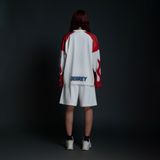  Áo thun tay dài màu trắng Degrey Jersey long sleeve cổ tim thời trang thể thao FIRE - LONGFIRE 