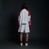  Áo thun tay dài màu trắng Degrey Jersey long sleeve cổ tim thời trang thể thao FIRE - LONGFIRE 