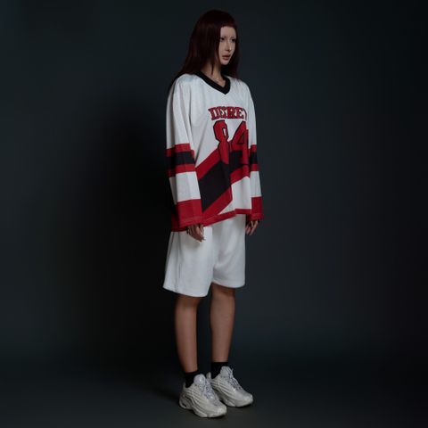  Áo thun tay dài màu trắng Degrey Jersey long sleeve cổ tim thời trang thể thao REDLINE - LONGRELI 