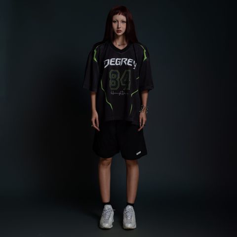  Áo thun thể thao màu CYBER GREEN NEON Degrey Jersey 84 cổ tim - JERCYBERG 