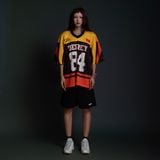  Áo thun thể thao màu CAM BLAZE Degrey Jersey 84 cổ tim - JERBLACAM 