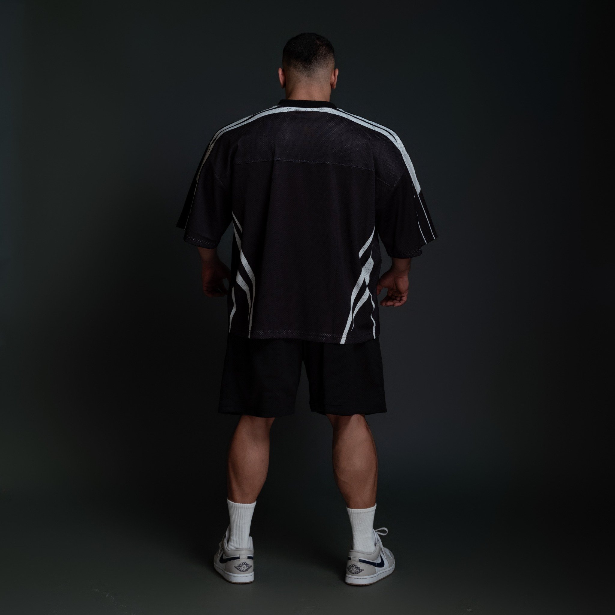  Áo thun thể thao màu BLACK FANG Degrey Jersey 84 cổ tim - JERFANGD 