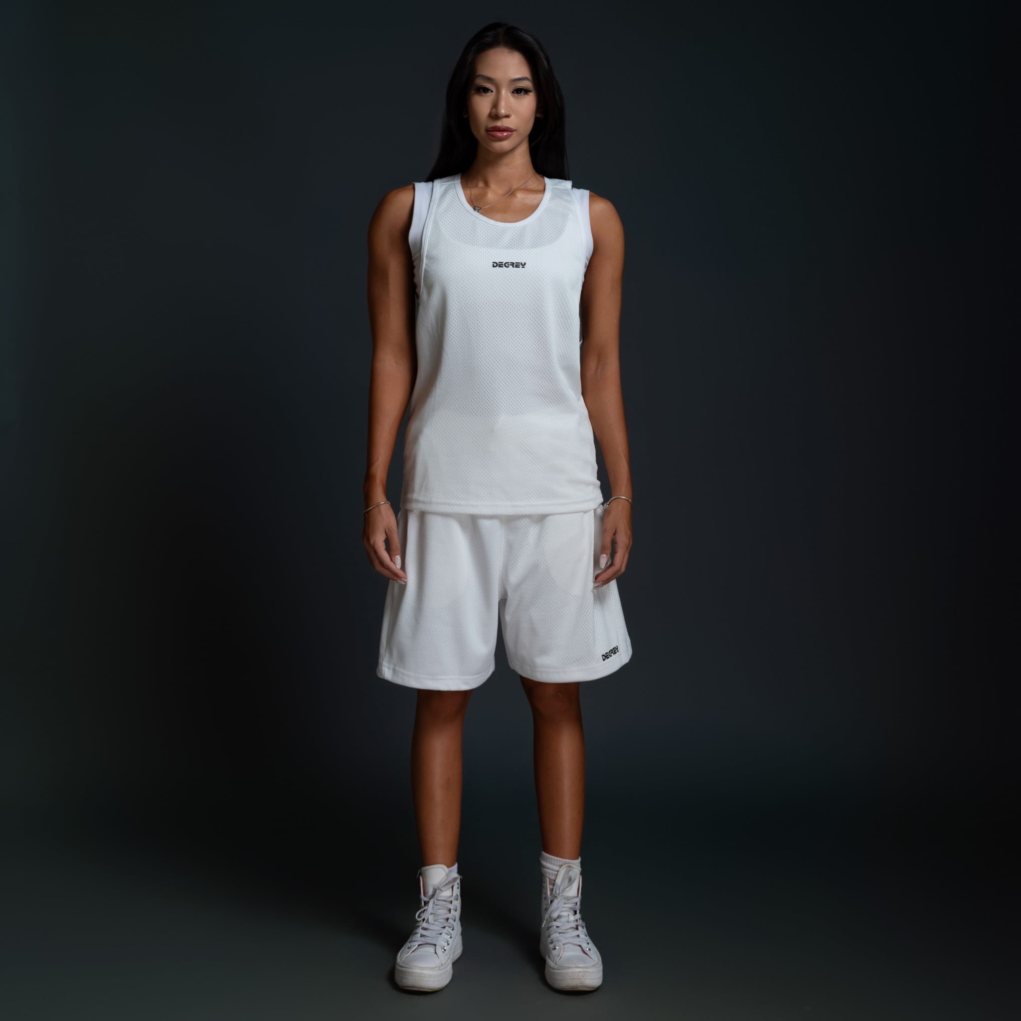  Quần Degrey màu TRẮNG basic thể thao vải lưới 2 lớp - PABATRA 