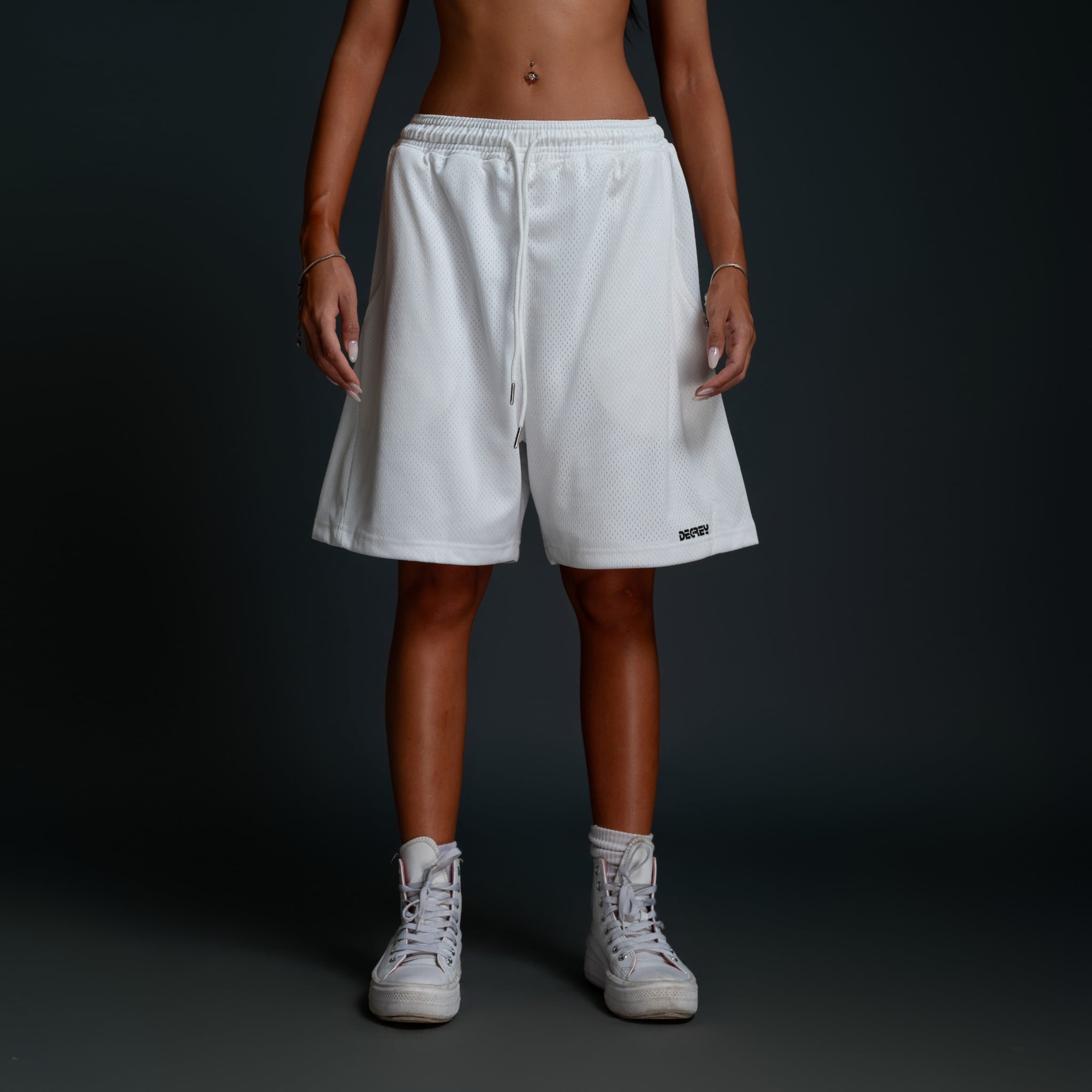  Quần Degrey màu TRẮNG basic thể thao vải lưới 2 lớp - PABATRA 