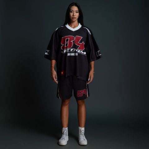  Áo thun Degrey Jersey cổ tim in hình thời trang thể thao nam nữ ss2 màu đen- JERD2 