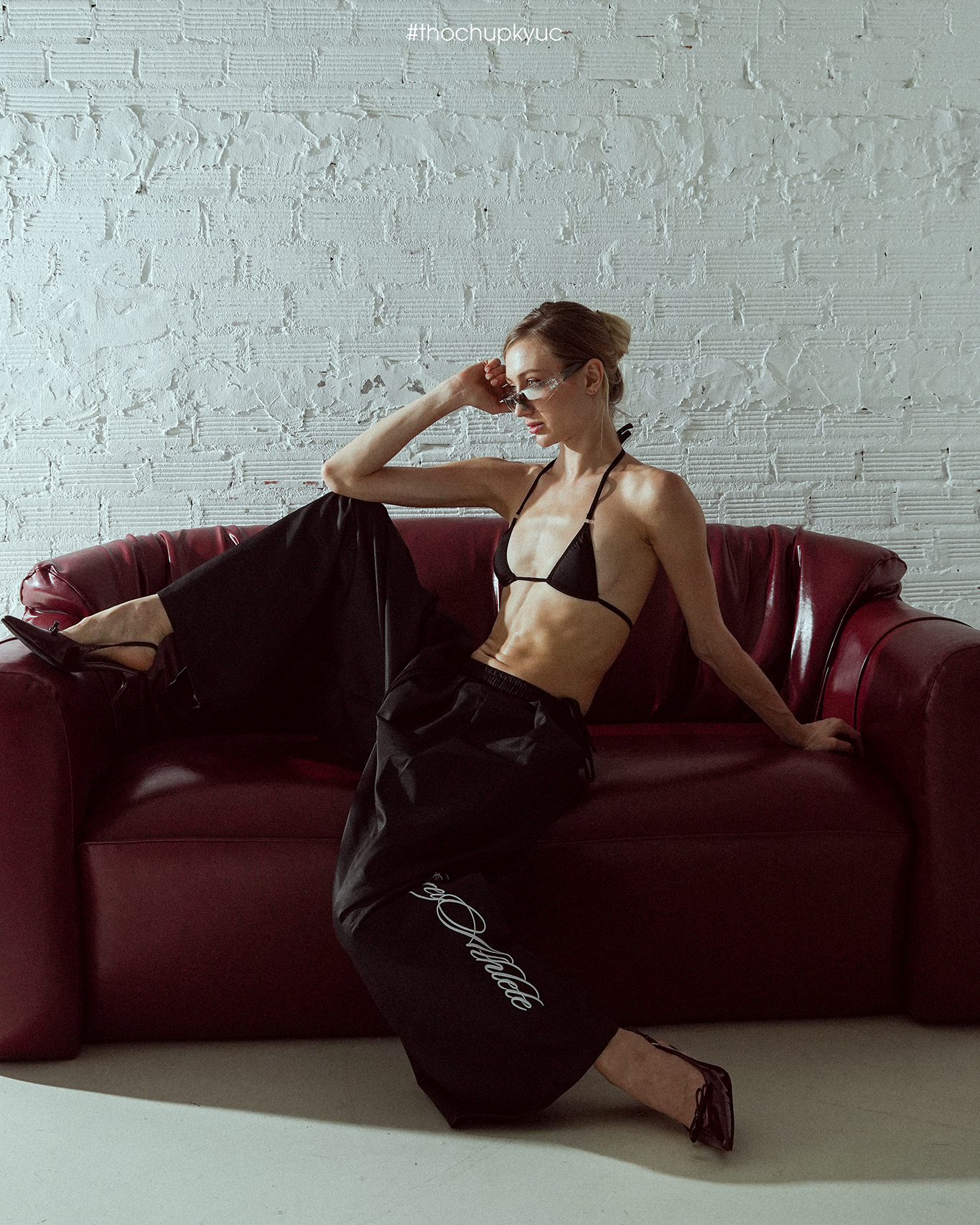  Quần Dài Degrey màu ĐEN Long Pants Micro Poly Thêu Athelete - PAMICRO 