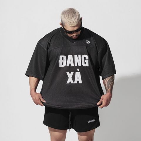  Áo thun màu ĐEN Degrey Jersey ĐANG XẢ 84 cổ tim - JERXA 