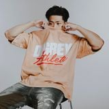  Áo Thun màu wax VÀNG Degrey kiểu dáng rộng in logo - OVSWAXVANG 