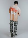  Áo Thun màu wax VÀNG Degrey kiểu dáng rộng in logo - OVSWAXVANG 