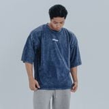  Áo Thun màu wax xanh dương Degrey kiểu dáng rộng in logo BIG D - OVSWAXXANH 