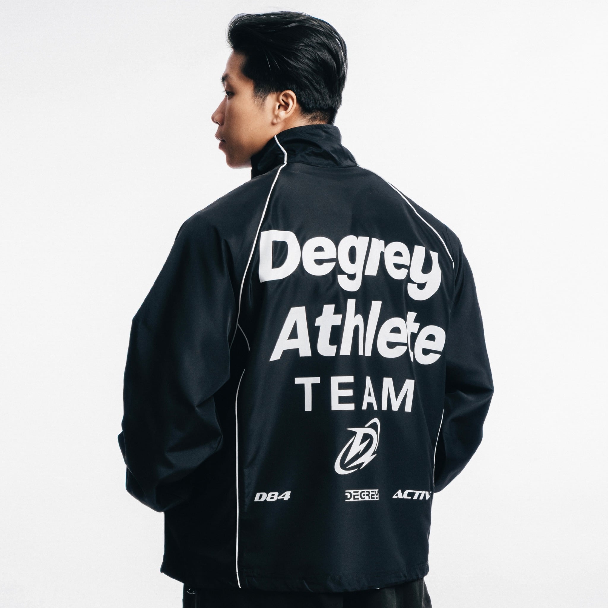  Jacket Degrey Athlete áo khoác dù thể thao màu đen - JACKATHDEN 