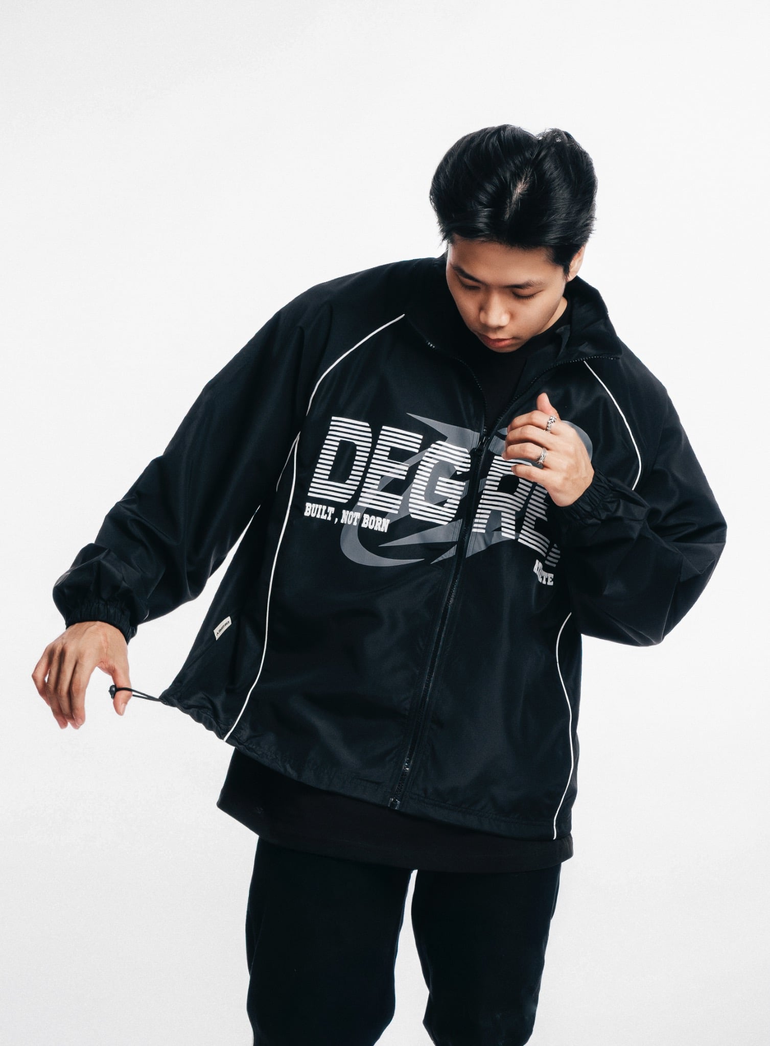  Jacket Degrey Athlete áo khoác dù thể thao màu đen - JACKATHDEN 