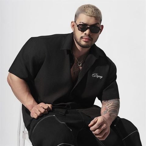  Áo sơ mi màu đen Degrey Shirt Basic Logo - SHIRTLOGO 