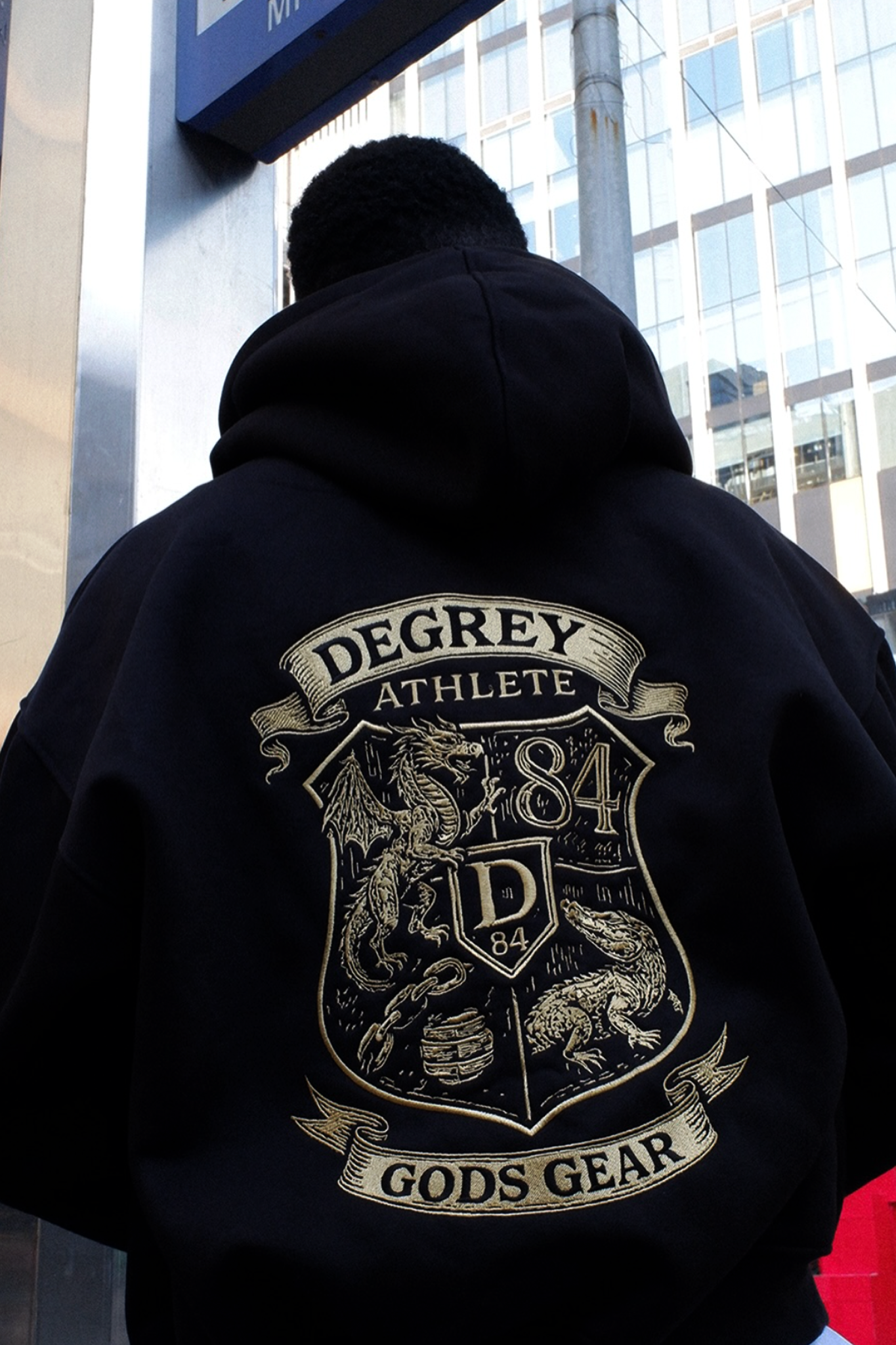  Áo Hoodie Zip Degrey collab Gods Gear - DEGODHOOD 