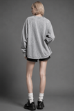  Áo Thun tay dài oversize WAX XÁM thêu logo Degrey - OVSLONGWAXXAM 