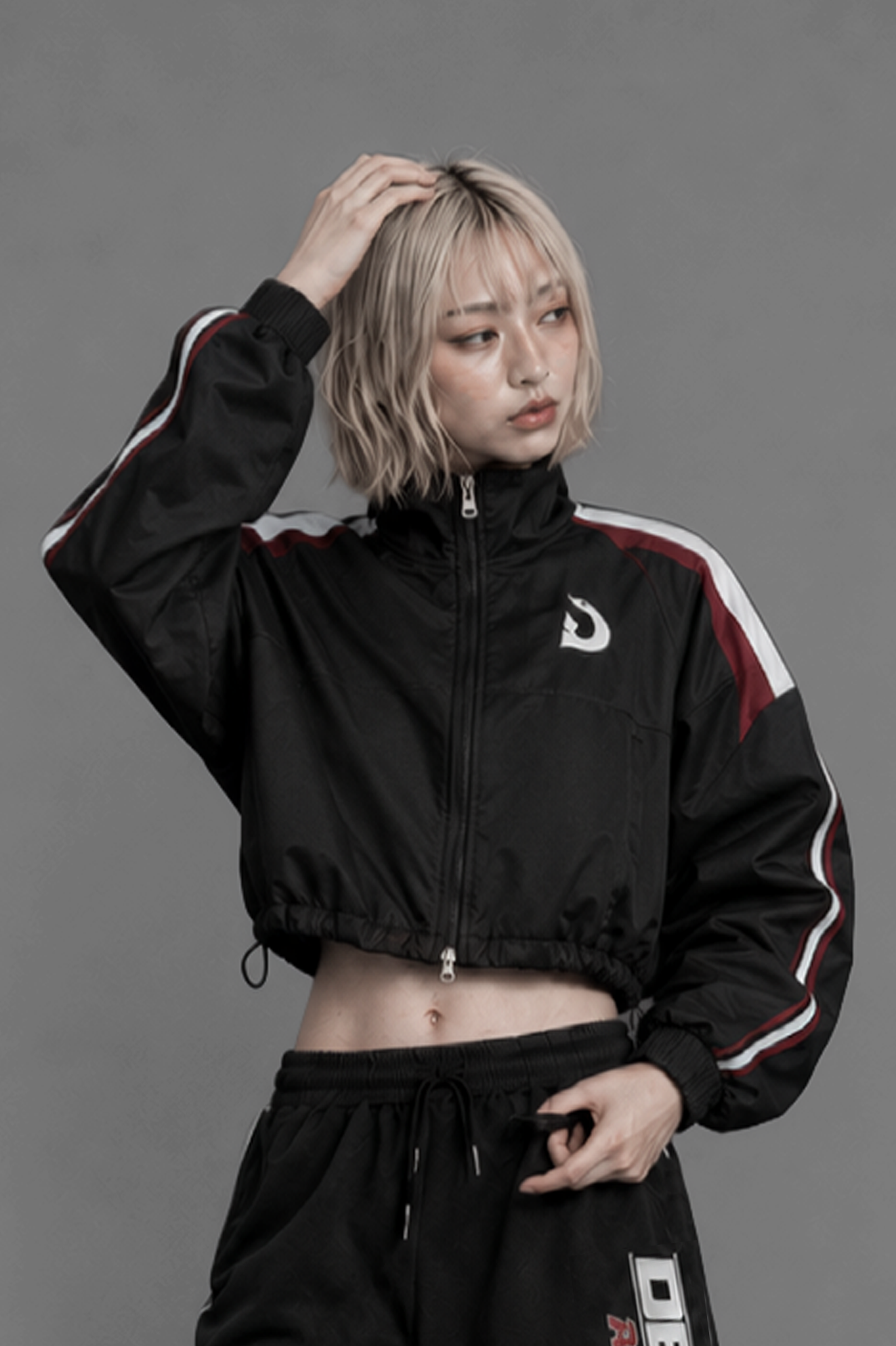  Áo Khoác Nữ Freesize Jacket Degrey TriEdge màu đen - EDGED 