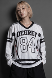  Áo thun tay dài màu trắng Degrey Jersey long sleeve cổ tim thời trang thể thao Crimson Surge - LONGCRIMT 
