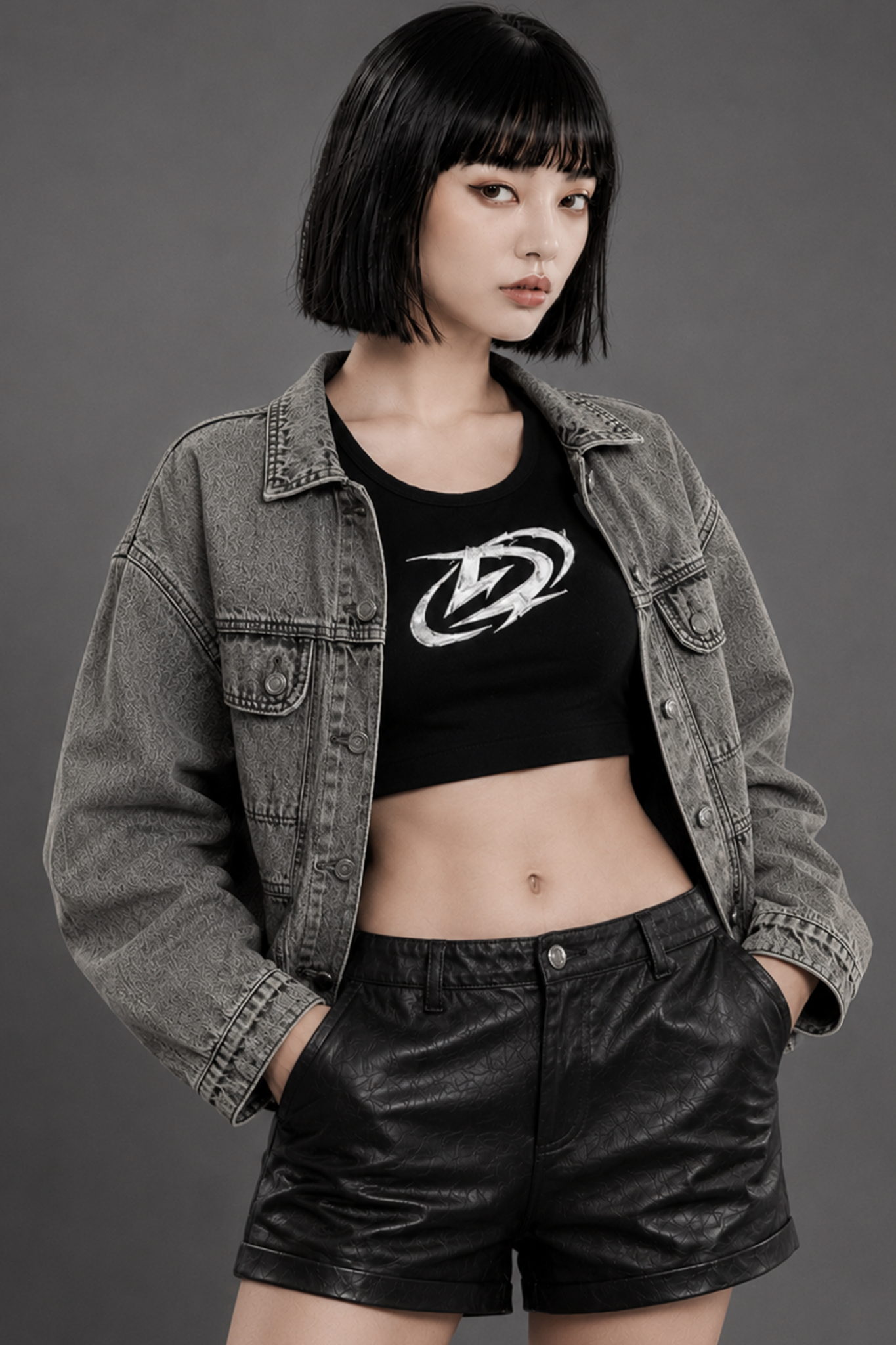  Áo Khoác Degrey Jean Jacket Basic Wax Gray - JEANJK 
