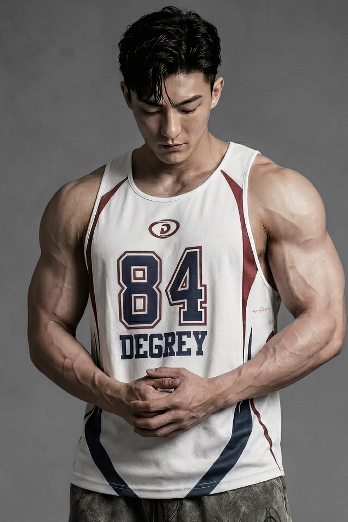  Áo ba lỗ Degrey Tanktop màu trắng Crimson Surge thể thao - TANKCRIMT 