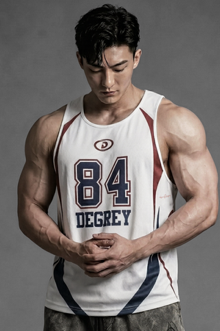  Áo ba lỗ Degrey Tanktop màu trắng Crimson Surge thể thao - TANKCRIMT 