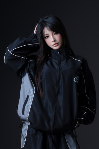  Jacket Degrey màu ĐEN in Mascot áo khoác dù thể thao - JKMASCOT 