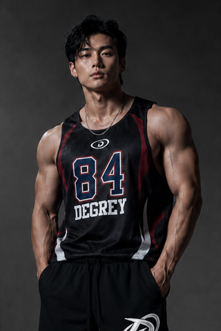 Áo ba lỗ Degrey Tanktop màu đen Crimson Surge thể thao - TANKCRIMD 