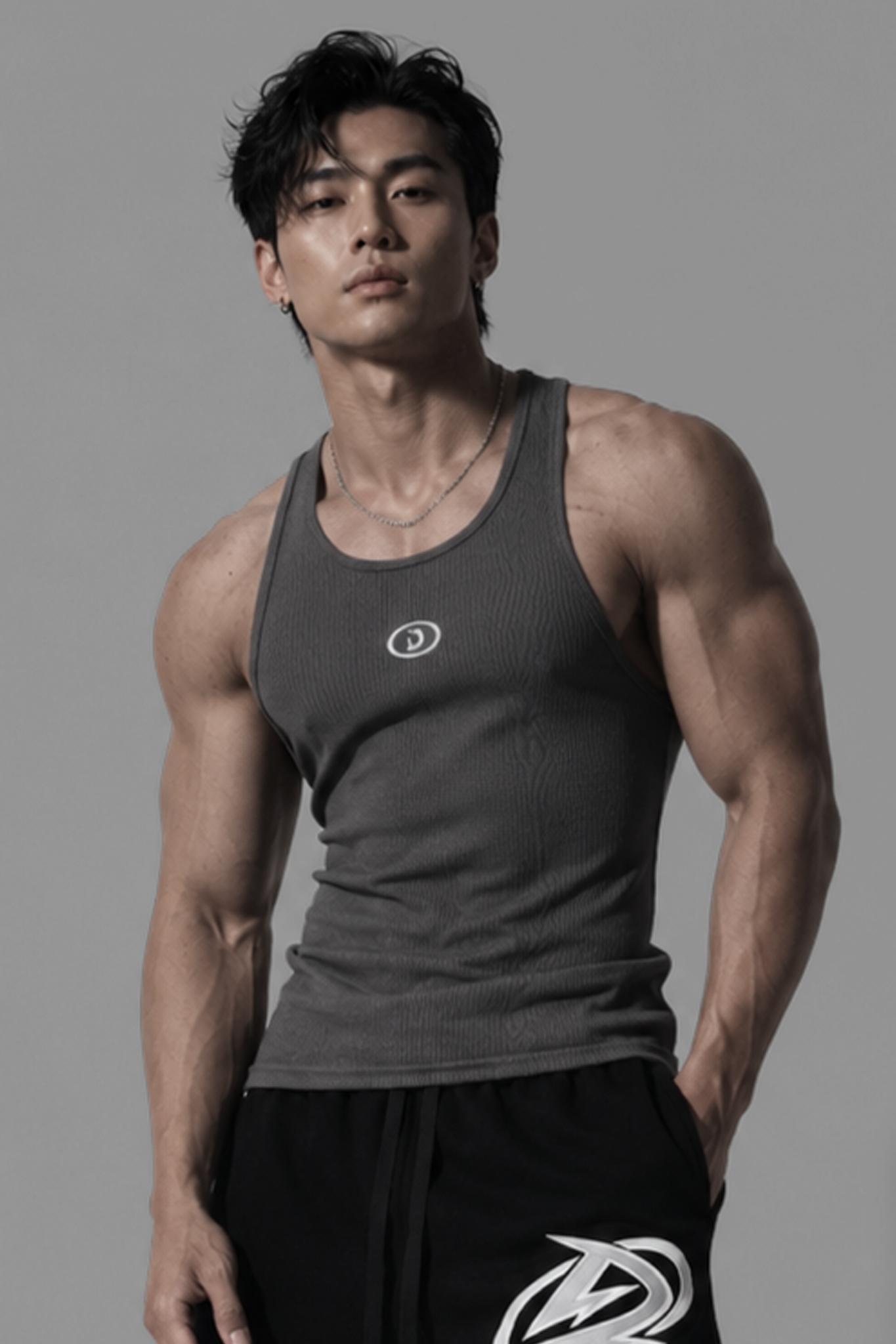  Áo Ba Lỗ Degrey Thun Gân màu XÁM TankTop Rib - TANKRIBXAM 