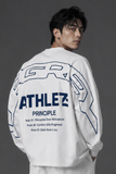  Áo Sweater Degrey Athlete màu trắng xanh Poly - SWETRAXA 